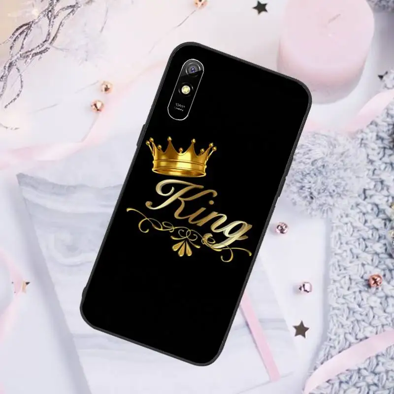 

King Queen Crown Phone Case For Xiaomi Redmi note 7 8 9 pro 8T 9A 9S Mi Note 10 Lite pro