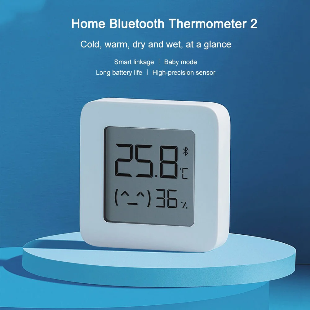 

For Xiaomi App Indoor Bluetooth Thermometer Hygrometer Humidity Sensor Smart Linkage LCD Digital Thermometer Humidity Sensor