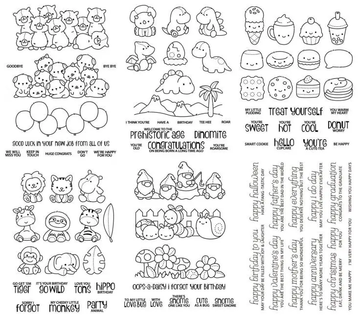 Прозрачный силиконовый штамп/уплотнение для скрапбукинга DIY/фотоальбома