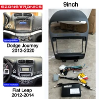 1 2din car dvd frame audio fitting adaptor dash trim kits facia panel 9inch for dodge journey fiat leap 2012 2020 radio player