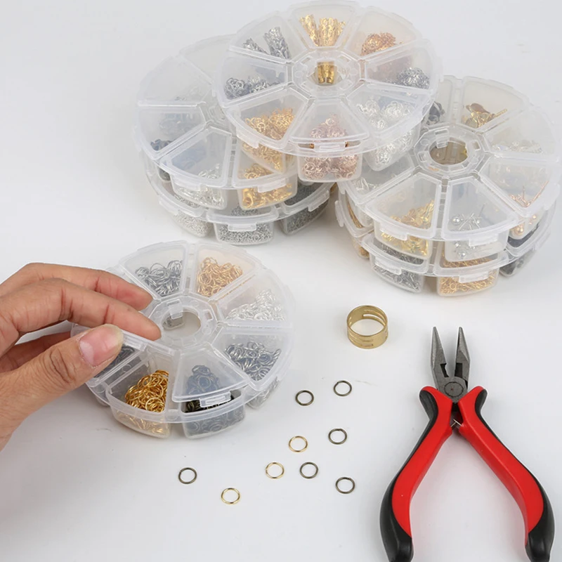 

Lots Styles Box Set DIY Jewelry Findings Material Beads Caps Earring Hook Jump Ring Clasps Pins For Jewelry Making Findings