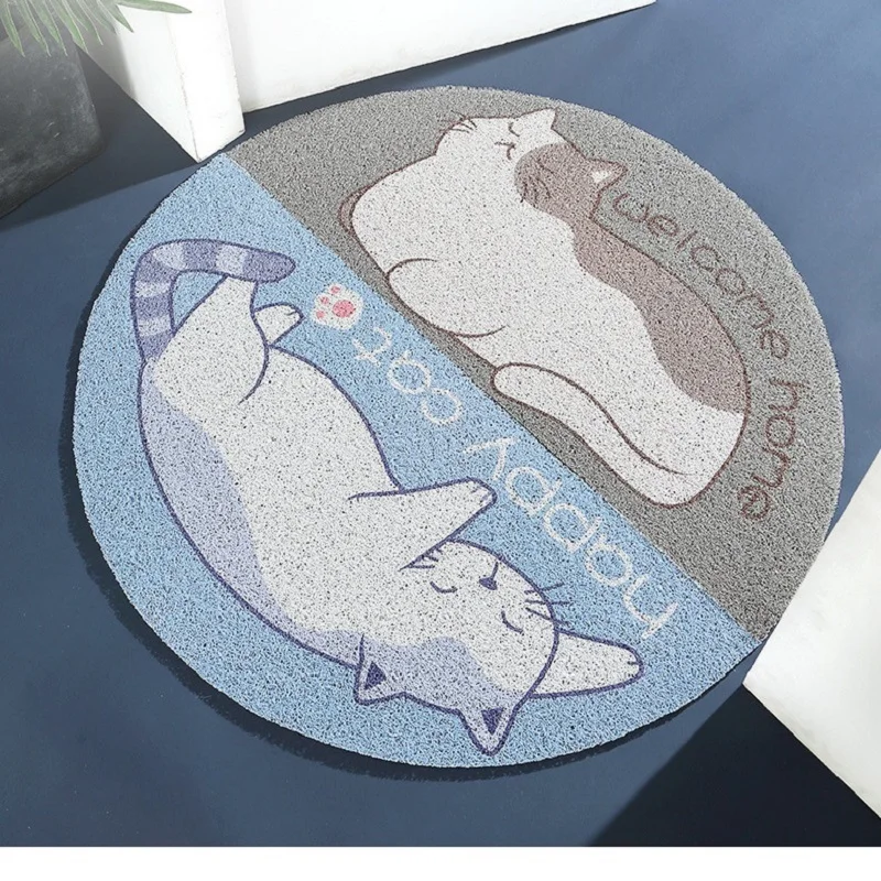 Полукруглый Коврик для двери ленивый кот царапает износостойкий