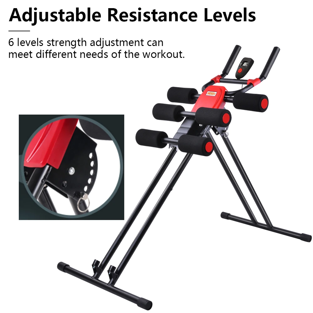 

ONETWOFIT Foldable Abdominal Trainer Machine Roller Multifunctional Coaster Waist-shaping Workout Gym Fitness Equipment for Home
