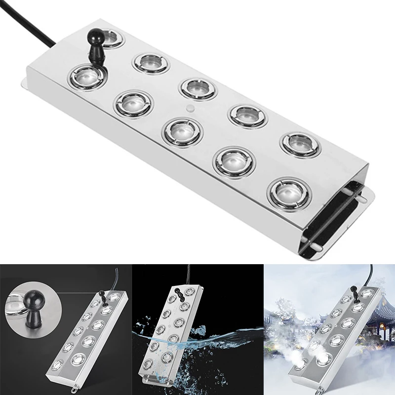 

Ультразвуковой генератор тумана с 10 головками, распылитель воды 7000 мл/ч, увлажнитель воздуха с кабелем