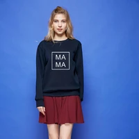 mama square womenprint women sweatshirts casual hoodies for lady girl funny hipster drop