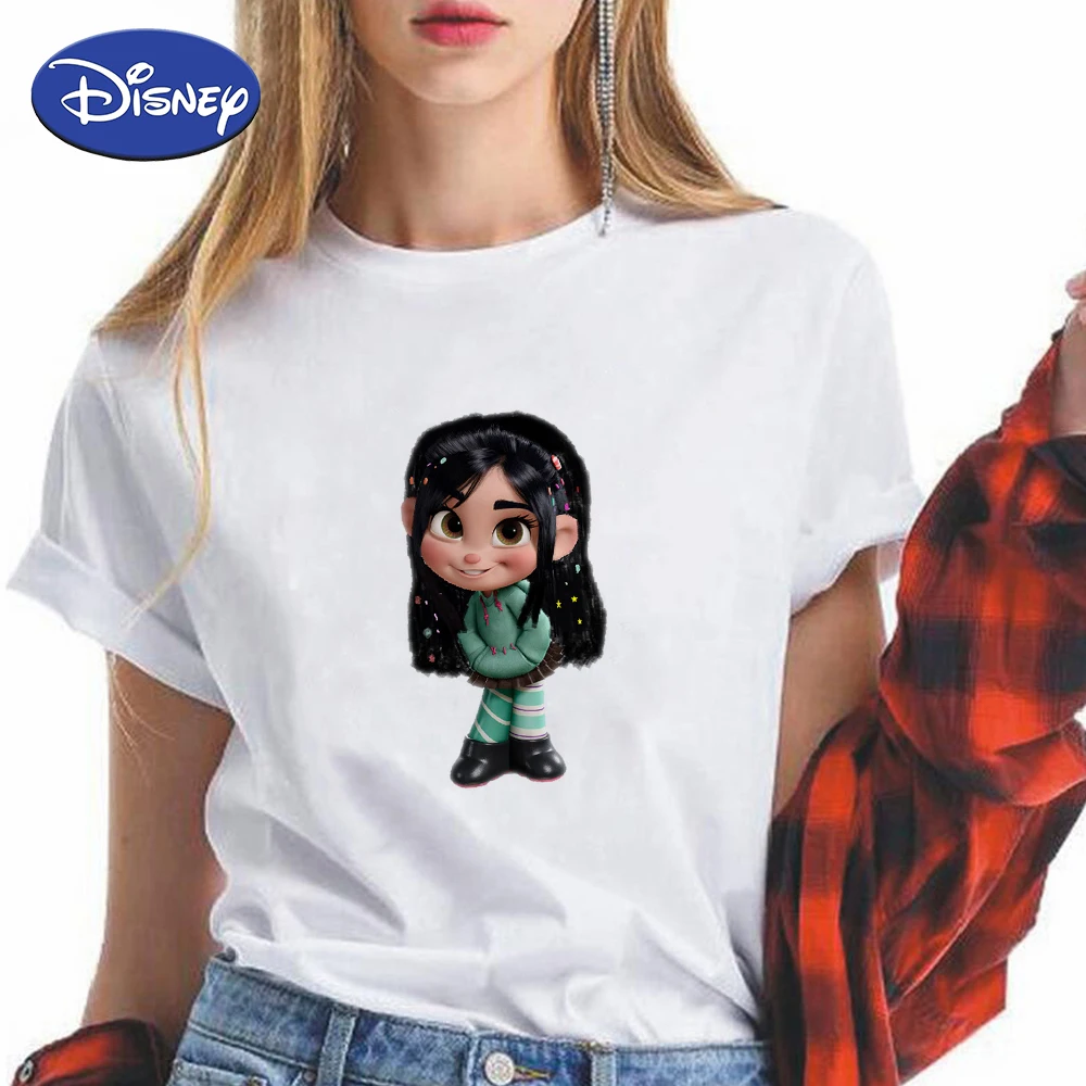 

Disney Kawaii Little Princess Vanellope Women's Clothing O-neck T-shirt Fashion Harajuku Femme Vetement France Dropshipping