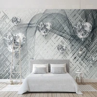 custom 3d photo wallpaper 3d stereoscopic heart shaped diamond lines wall mural living room sofa tv background wallpaper fresco