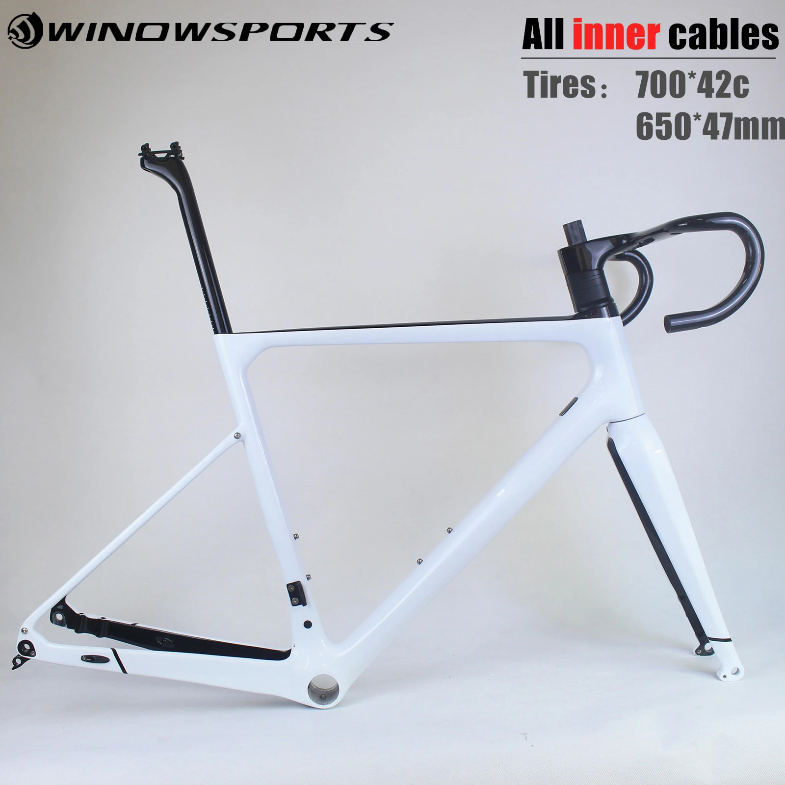 Новинка 2020 карбоновая велосипедная Рама для гравия все внутренние кабели кросса