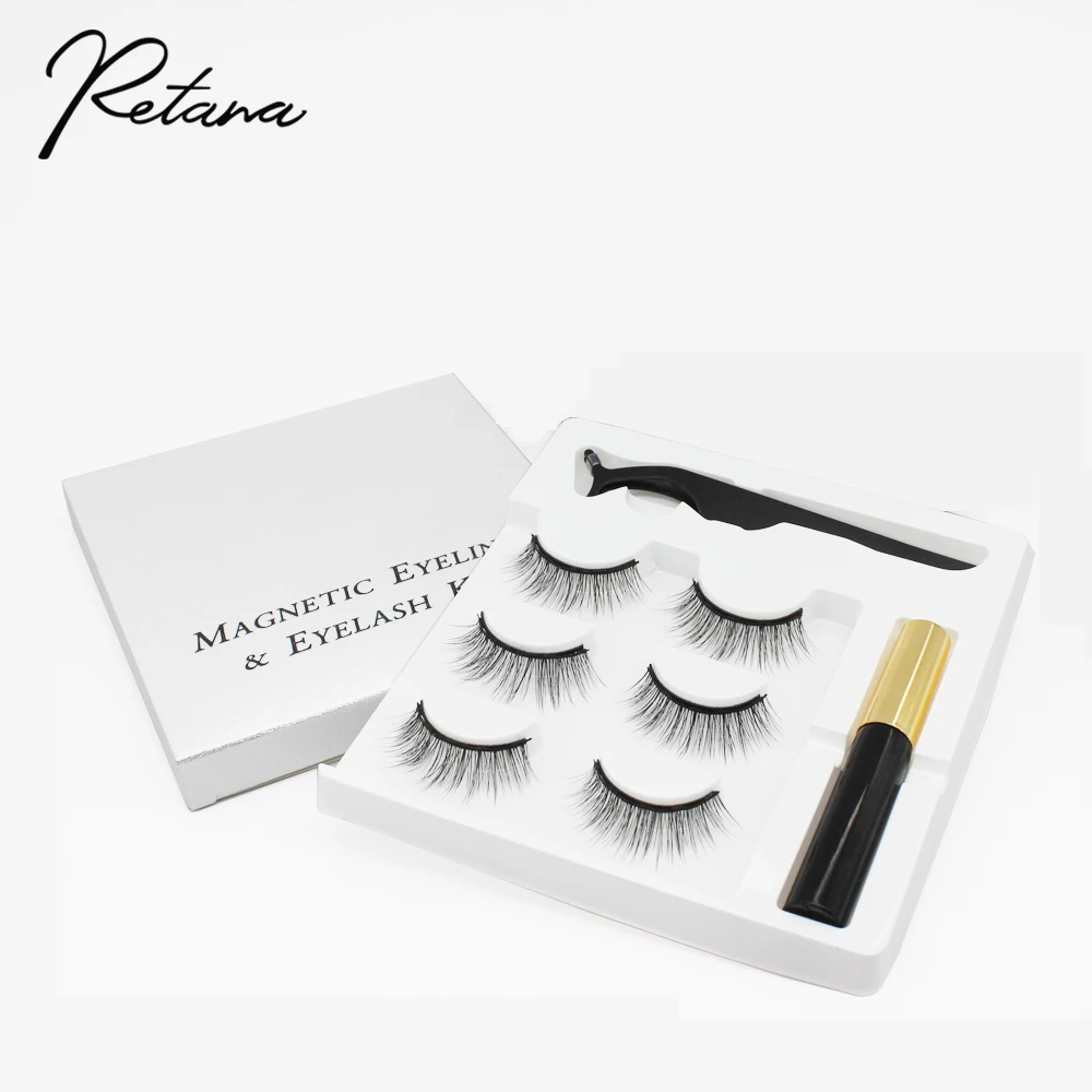 3 пары магнитных пинцетов для подводки глаз ресниц водонепроницаемые ресницы