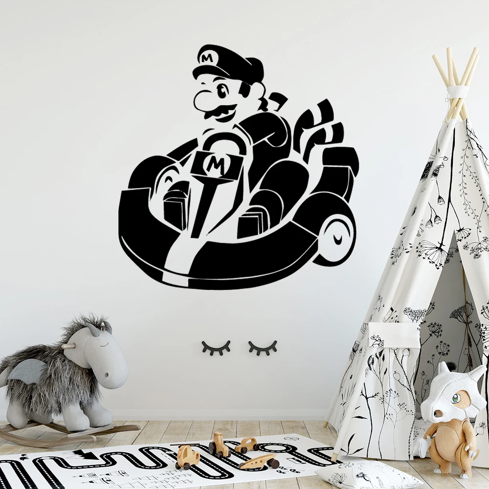 Новый домашний декор Mario наклейки на стену съемное панно из винила обои для
