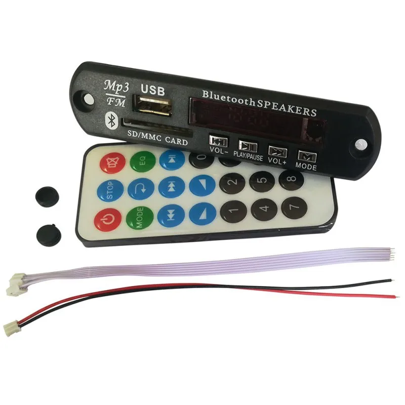 Беспроводной Bluetooth 12 в MP3 WMA декодер плата аудио модуль USB SD радио для