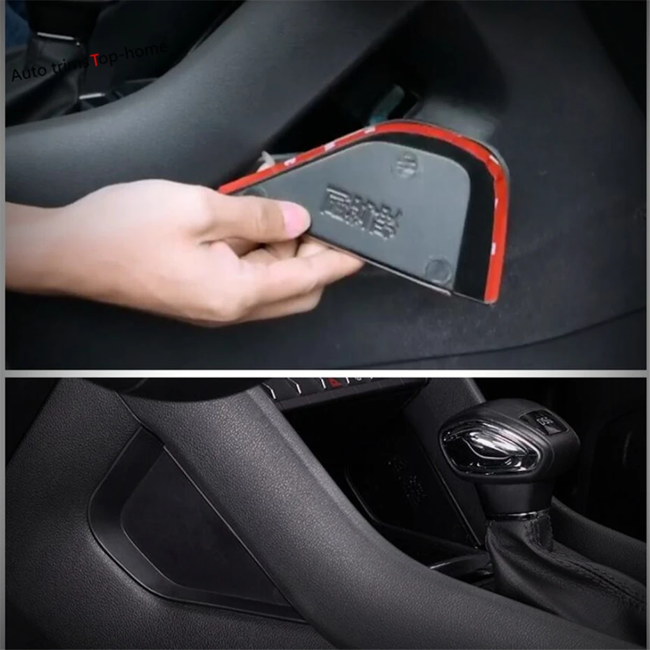 Yimaautotrims автомобильный боковой центр управления коробка для хранения зазор пластина крышка подходит для Skoda Kodiaq пластиковые накладки для интерьера
