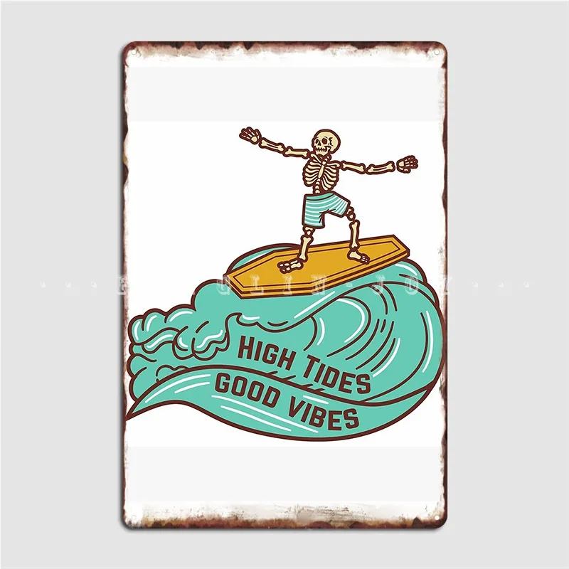 

Skeleton Water Skiing Metal Sign Club Party Customize Kitchen Painting Décor Tin Sign Posters