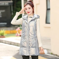 beardon autumn winter womens parkas down cotton vest glossy vest waistcoat korean version loose mid length thick coat 2021 new