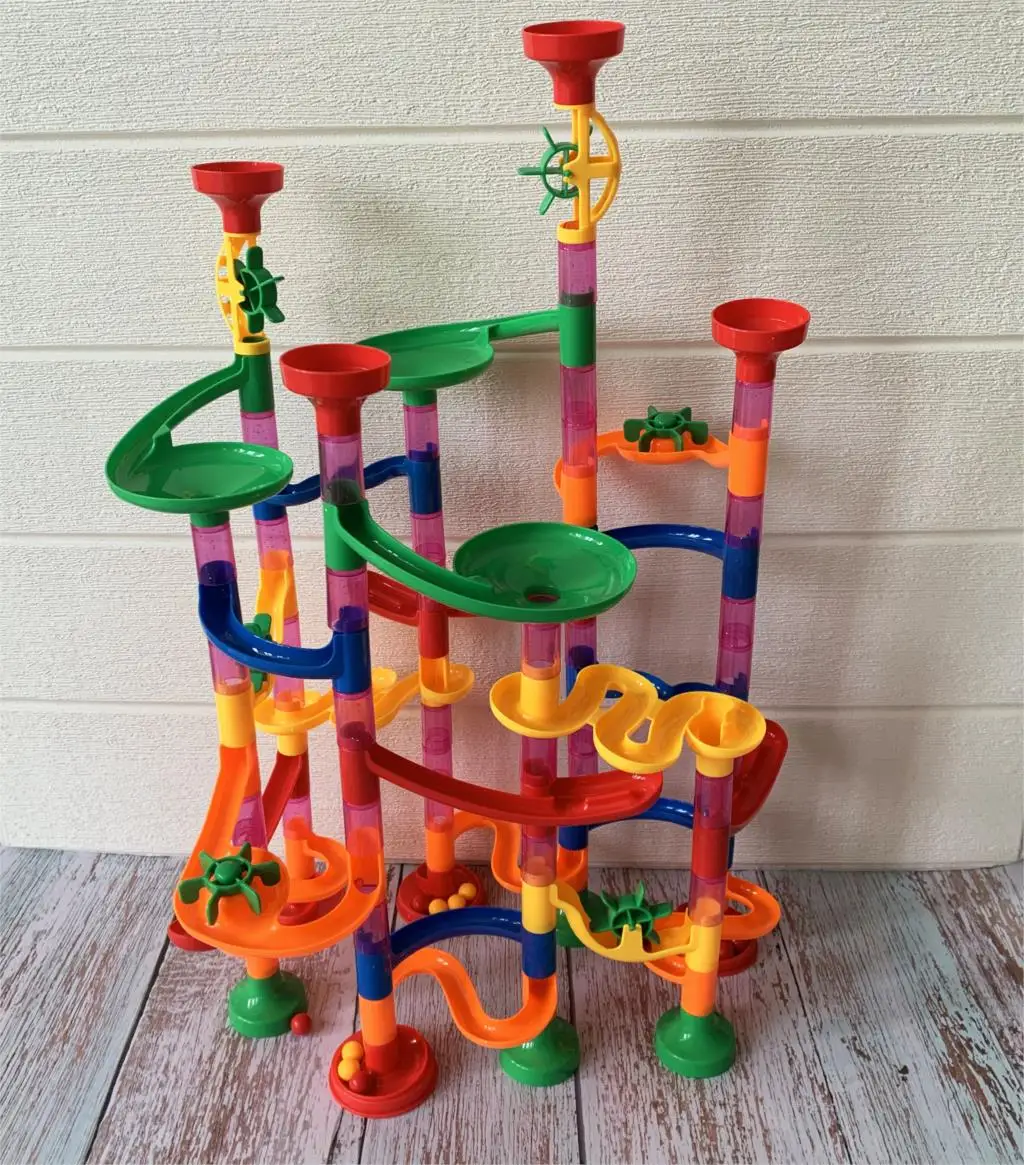 

Children's Ball Chute Orbit Marble Toy Game Space Pipes Building Blocks Puzzle Assembling Splicing