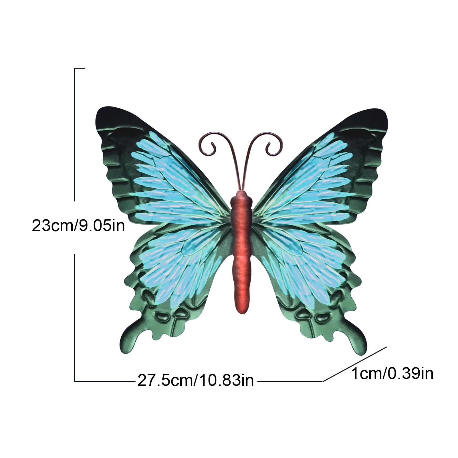 

3 Pcs/set Metal Butterfly Wall Art Durable Iron 3D Butterfly For Family Bedroom Living Room Office Kitchen Garden Courtyard