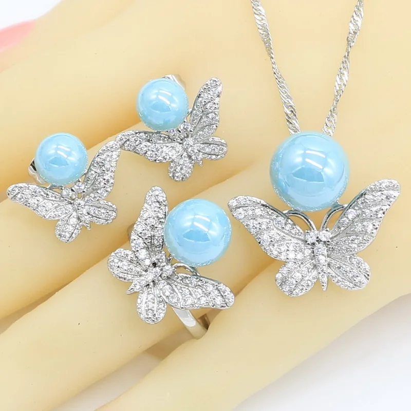 Комплект из колье и серёг с жемчугом | Украшения аксессуары