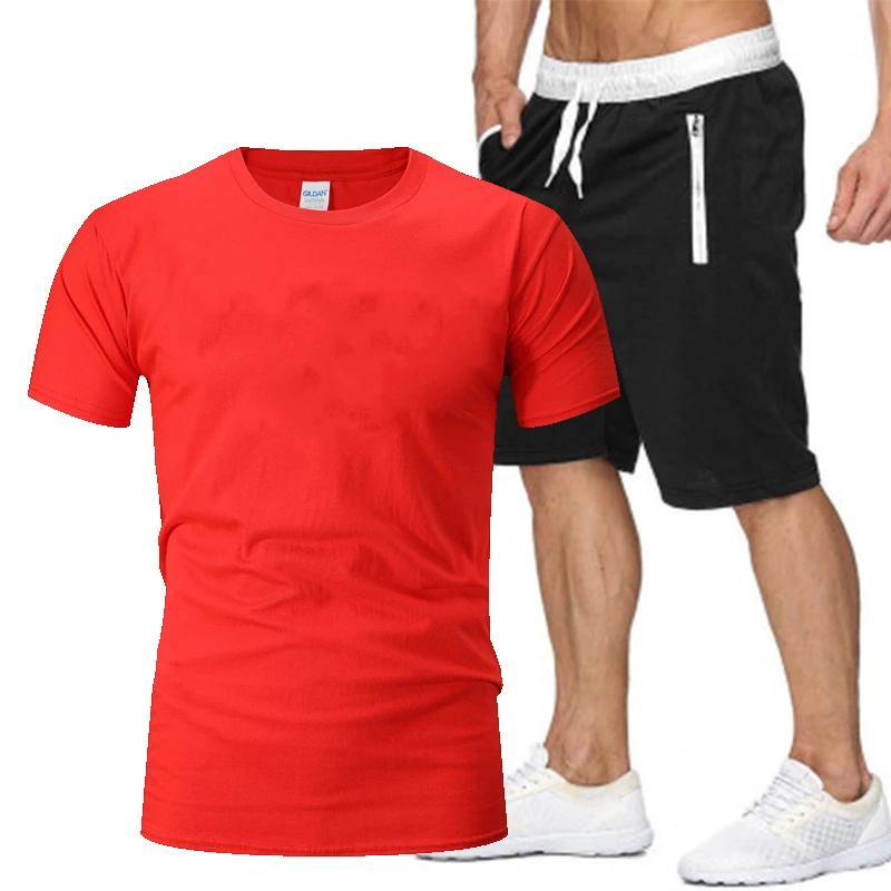 

2021 New Men's Brand Sportswear Shorts Set Short Sleeve Breathable T-Shirt And Shorts Casual Wear Men's Basketball Training Suit