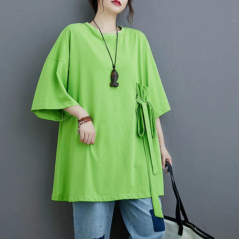 Plus Size Cotton T-Shirts For Women 2020 New Summer Casual Basic Lady Tops Tees Female Short Sleeve Ladies Tunic 4XL 5XL | Женская