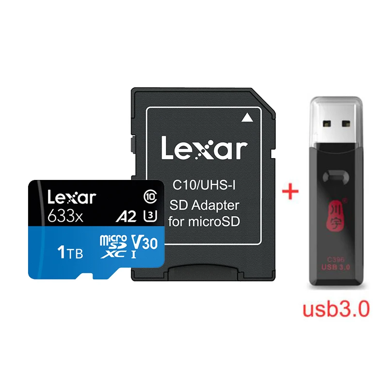 Горячая Распродажа Lexar 95 МБ/с. 633x микро sd карты 512 ГБ 1 ТБ устройство чтения карт памяти Uhs-1 для Dji Mavic Drone Gopro Dji спортивные Камера SDXC магазин