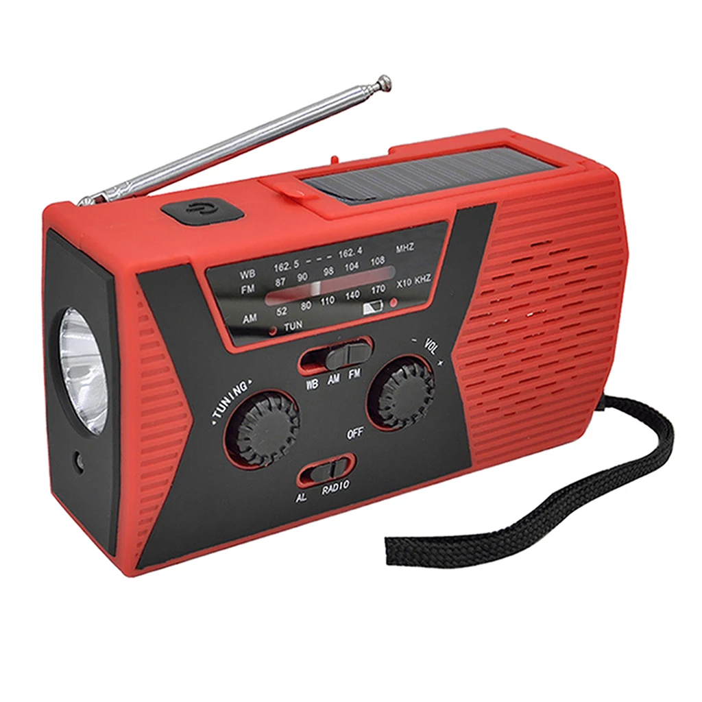 Аварийный Солнечный ручной Кривошип радио с AM/FM светодиодный светильник для