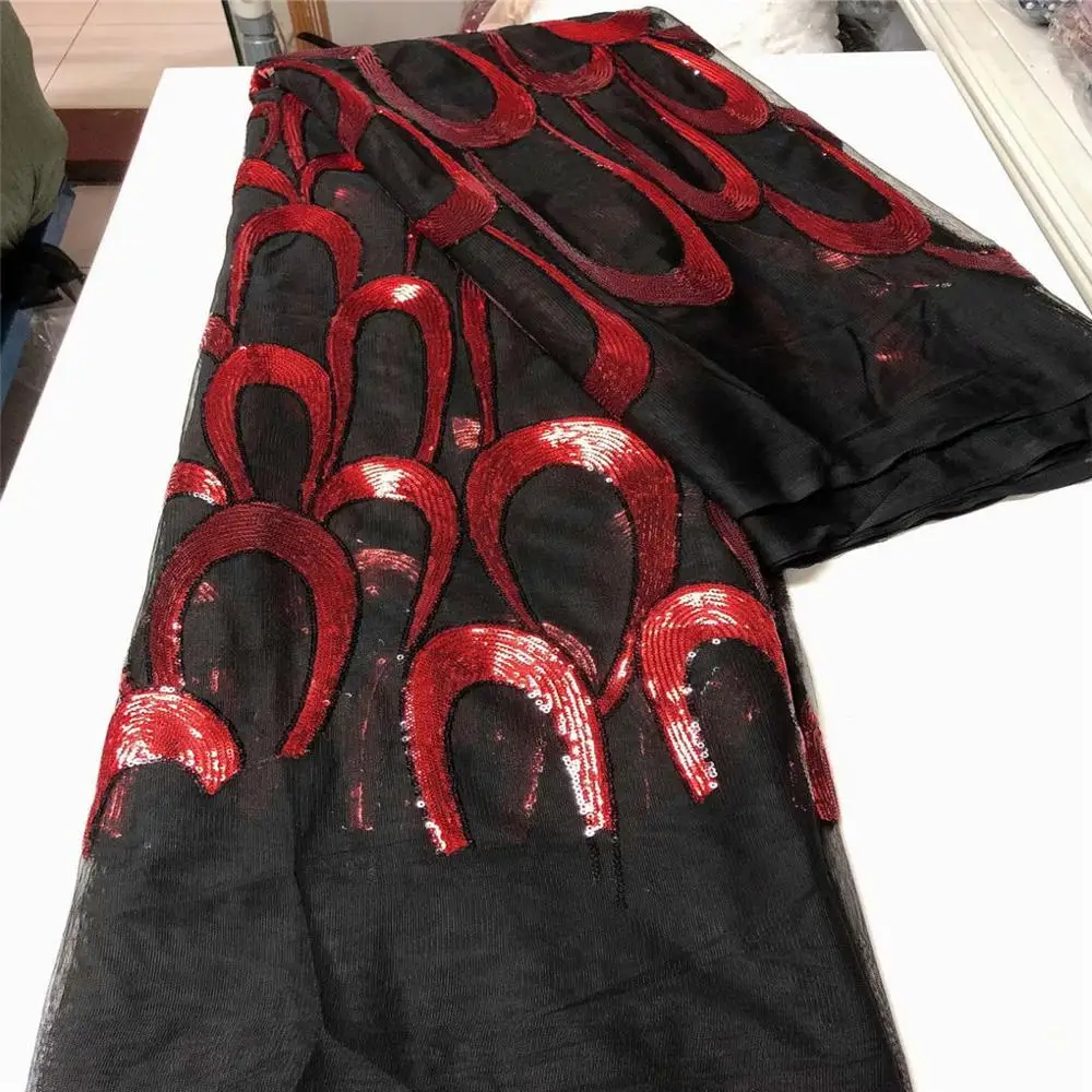 Африканские блестки сетчатые кружевные ткани 2020 высокая яркость королевский