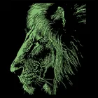 Светящиеся наклейки в виде головы льва для одежды