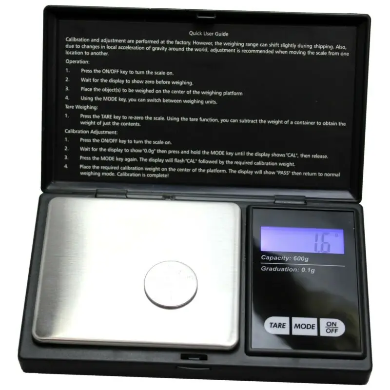 

Digital Scale 600g x 0.1 Gram Carat Reload Grain Ammo Electronic Precise Bullet