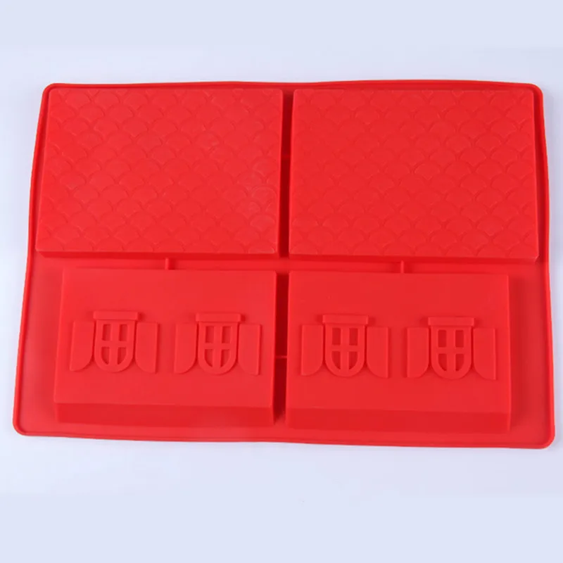 Силиконовая форма для рождественских домиков 2 шт. DIY формы шоколадных конфет