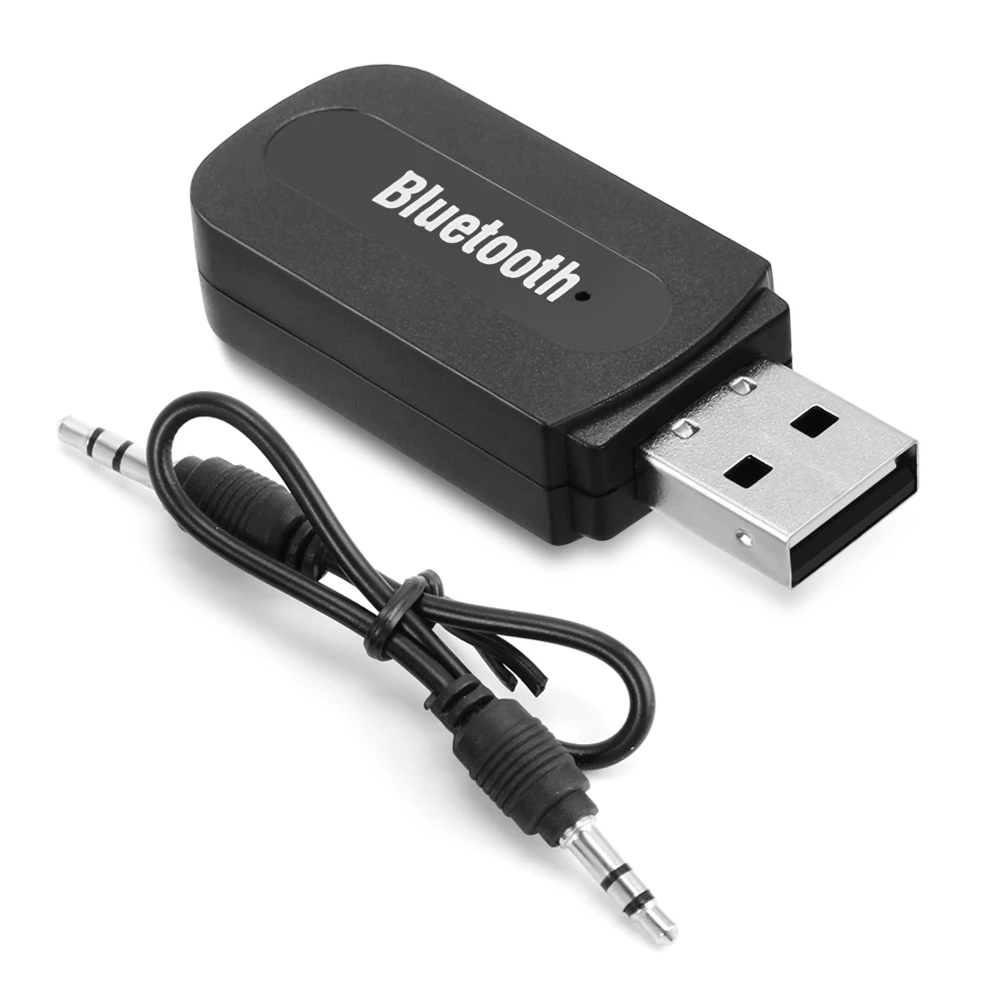 USB Bluetooth AUX Wireless Car Audio Receiver A2DP Music Adapter for Android/IOS Mobile Phone 3.5mm Jack|Кабели адаптеры и