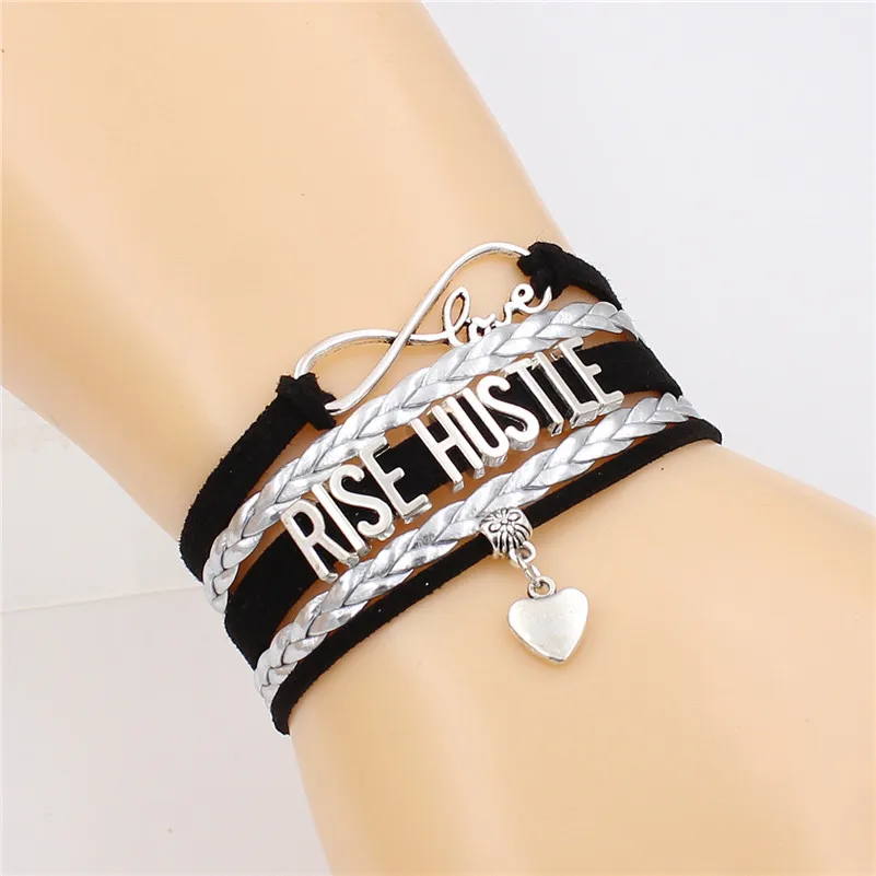 7 цветов s Новые модные антикварные серебряные браслеты с алфавитом кожаные