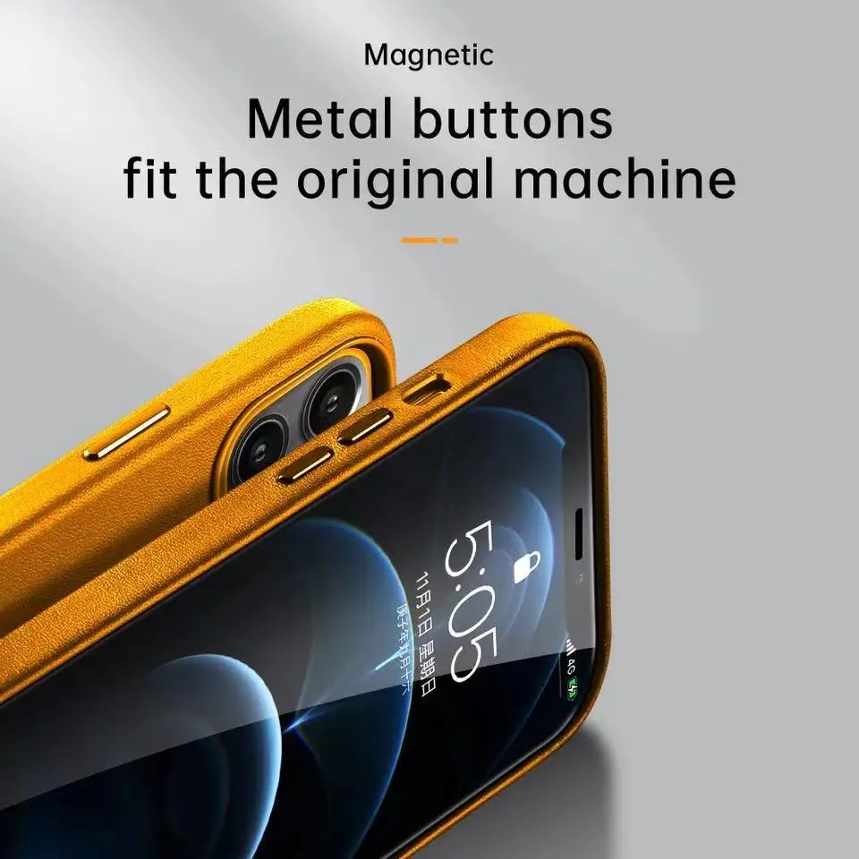 

Official Geniune Leather Case for iPhone 12 Pro 12 Mini Cases Luxury 1:1 Wireless Charge Cover for iPhone 12 Pro Max Leather