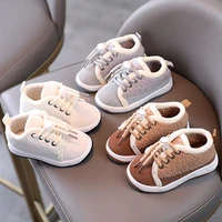 girls fashion shoes soft boys cotton padded shoes 2022 korean style new children casual shoes winter warm shoes for kids 21 30