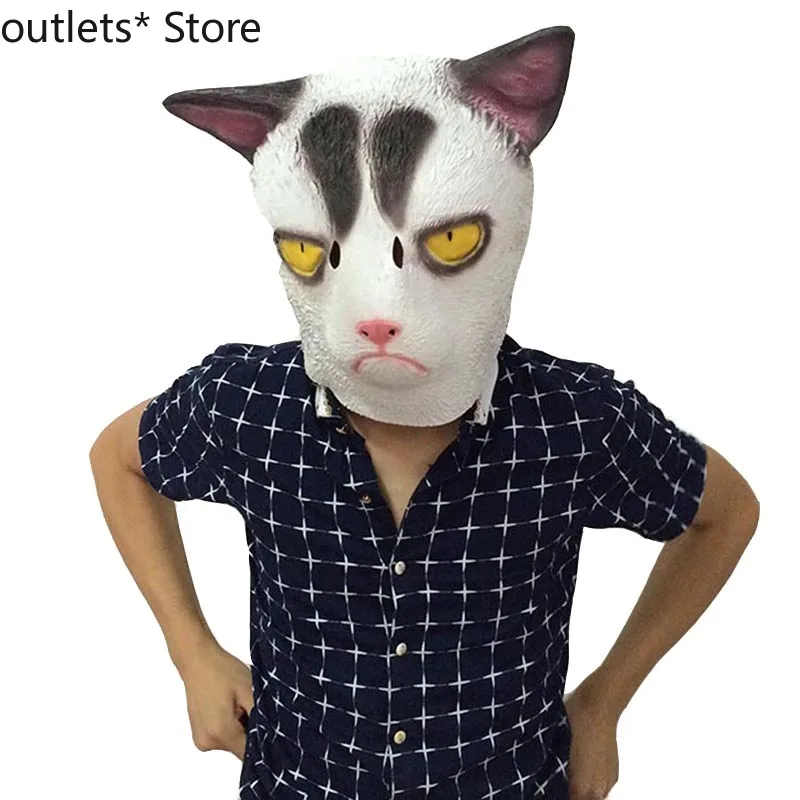 Halloween Kat Masker Volwassen Latex Dier Hoofddeksels Horror Grappige Kat Boze Kat Masker Prestaties Props Halloween Kat Masker Volwassen Latex Dier Hoofddeksels Horror Grappige Kat Boze Kat Masker Prestaties Props
