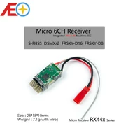 aeorc rx44x series mini micro rx 6ch receiver integrated 15a 2 3s brushless esc with standard plug support s fhss dsmx2 frsky