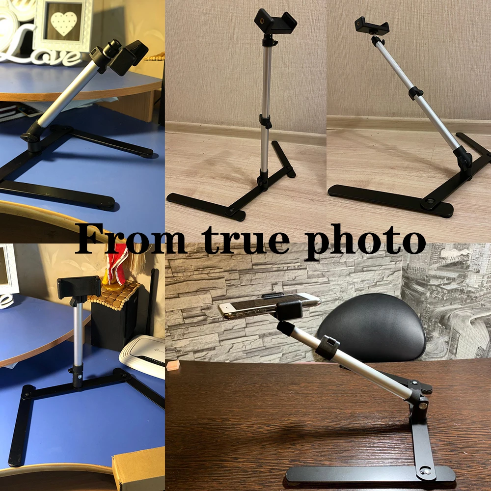 photography adjustable table stand set tripod top mini monopodphone clip fill in light tripod with mobile for live streaming free global shipping