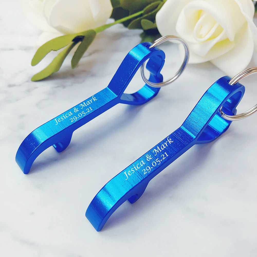 Персонализированный свадебный брелок для ключей сердце Открывалка Для Бутылок