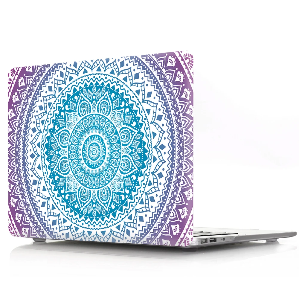 Чехол HRH для ноутбука с цветком мандала жесткий чехол Macbook Pro A1708 A1707 13 A2159 16 A2141 A2289