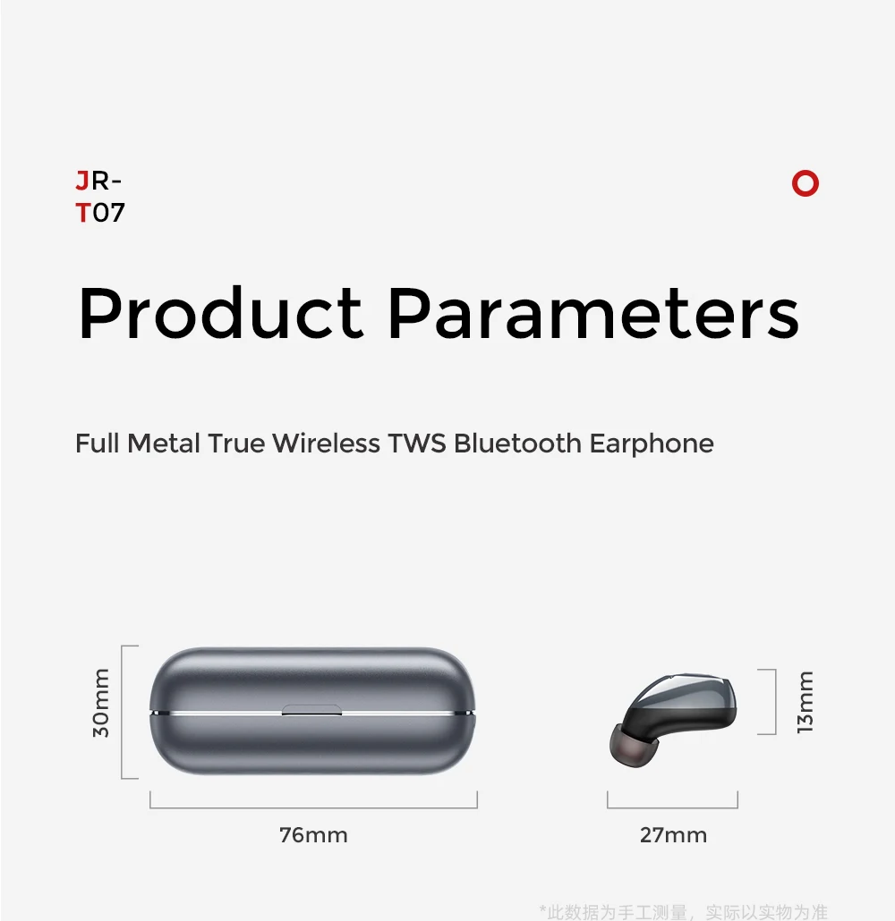 Joyroom T07 TWS наушники Bluetooth 5,0 беспроводные стерео наушники-вкладыши водонепроницаемый 2500 мАч Внешний аккумулятор алюминиевый чехол с микрофоном