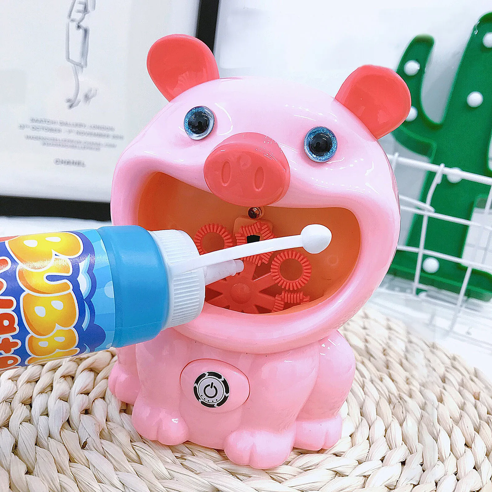 

Electric Bubble Machine pig Bubble Blower Bubble Toys with Bubble Solution(50ml) Outdoor Toys With Sound Effect For Babie100ml