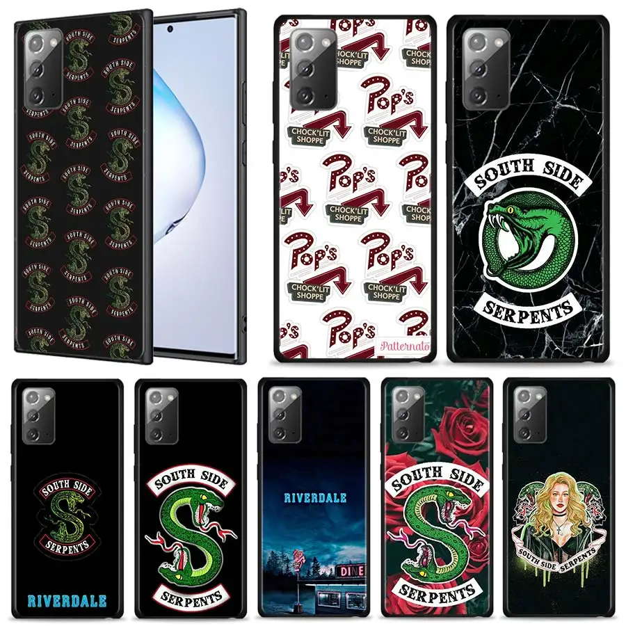 Чехол с логотипом Riverdale South Side Serpents для Samsung Galaxy Note 10 Plus Lite 20 Ultra 5G 8 9 черный мягкий