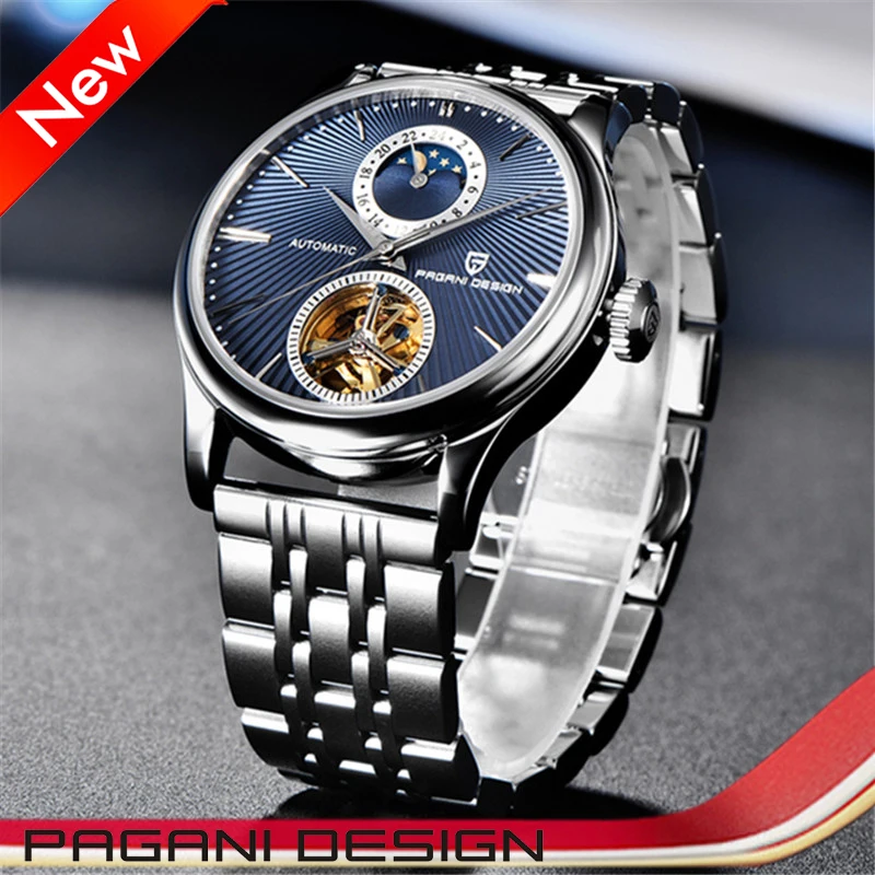 Новые мужские механические наручные часы PAGANI Брендовые Часы из нержавеющей