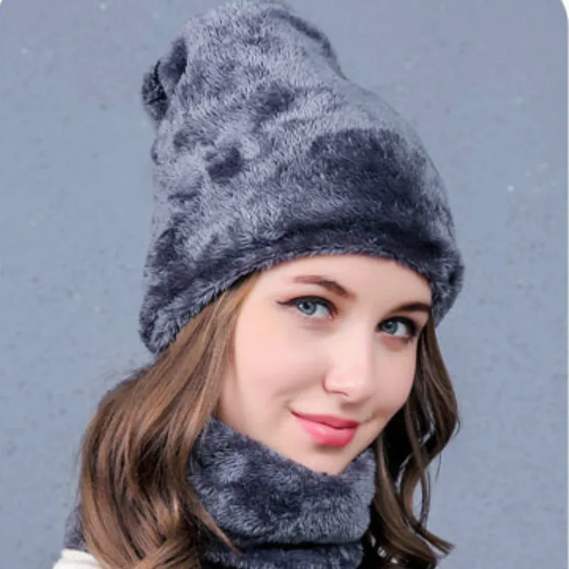 Женские зимние шапки с помпоном Мужская и Женская Корейская шапка Вязаная