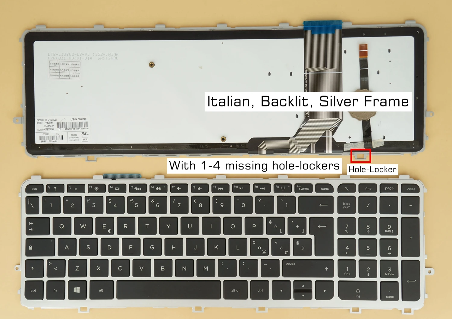 Итальянская клавиатура для HP Envy 15-j 15- j002el j022el j034el j037el j040el j100el j100sl j101el j103el j103sl j104el с