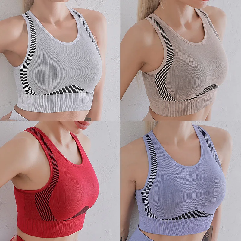

Women Seamless Fitness Sport Bra Shockproof Running Workout Yoga Bra Female Sports Workout GYM Clothing Top Sportswear