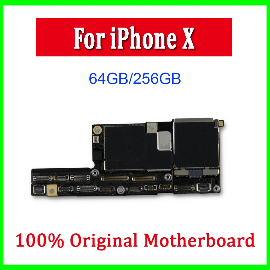Для iPhone X материнская плата с/без лица ID 64 Гб 256 ГБ оригинальная разблокированная