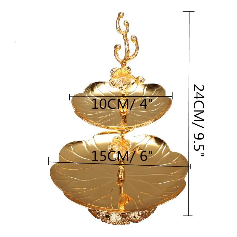 Маленькая позолоченная тарелка подставка для свадебного торта дисплей кексов