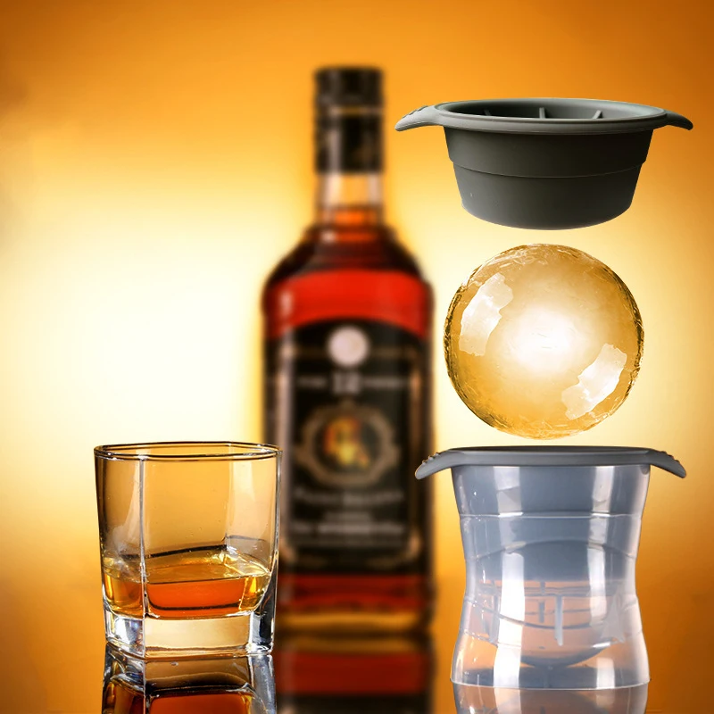 

6cm Silicone Sphere Ice Cube Mold Kitchen Stackable Slow Melting DIY Ice Ball Round Jelly Making Mold For Cocktail Whiskey Drink
