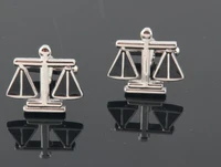 10pairslot copper libra scales cufflinks round balance scales cuff links shirt studs gift lawyer mens jewelry wholesale