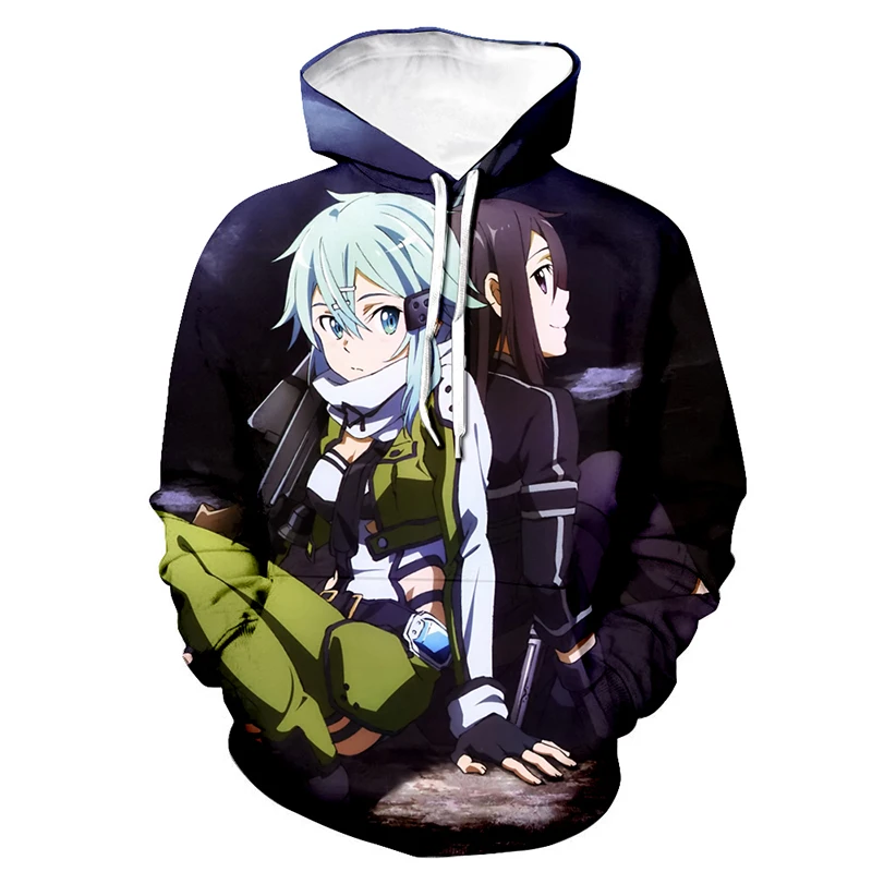 

2020 Trendy Anime Hoodies Sword Art Online 3D Printed Men/Women Casual Hooded Sweatshirt Fashion Streetwear Hip Hop Hoodie Tops
